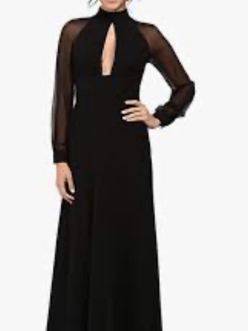 Jill Stuart stunning black crepe maxi dress.